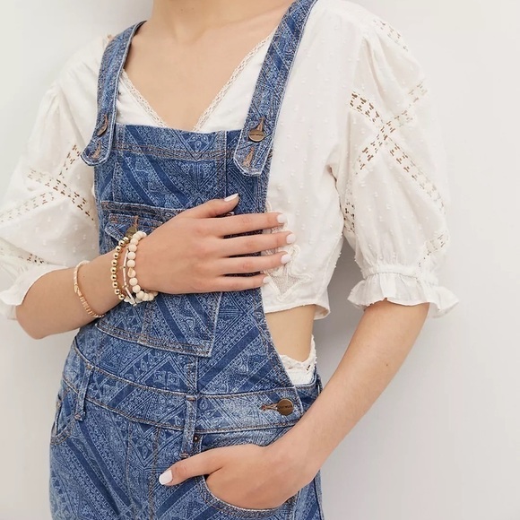 NWT - Anthropologie Adjustable Trouser Straps Denim Jean Overalls - Picture 4 of 4